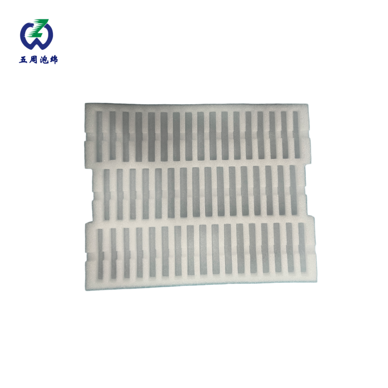 多排豎槽白色珍珠棉托盤(pán)：小型電子元件的海量批量防護(hù)方案