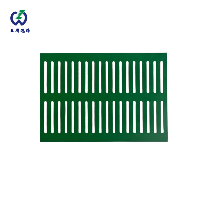 綠色長條鏤空珍珠棉托盤：電子薄件的高效防疊防護方案