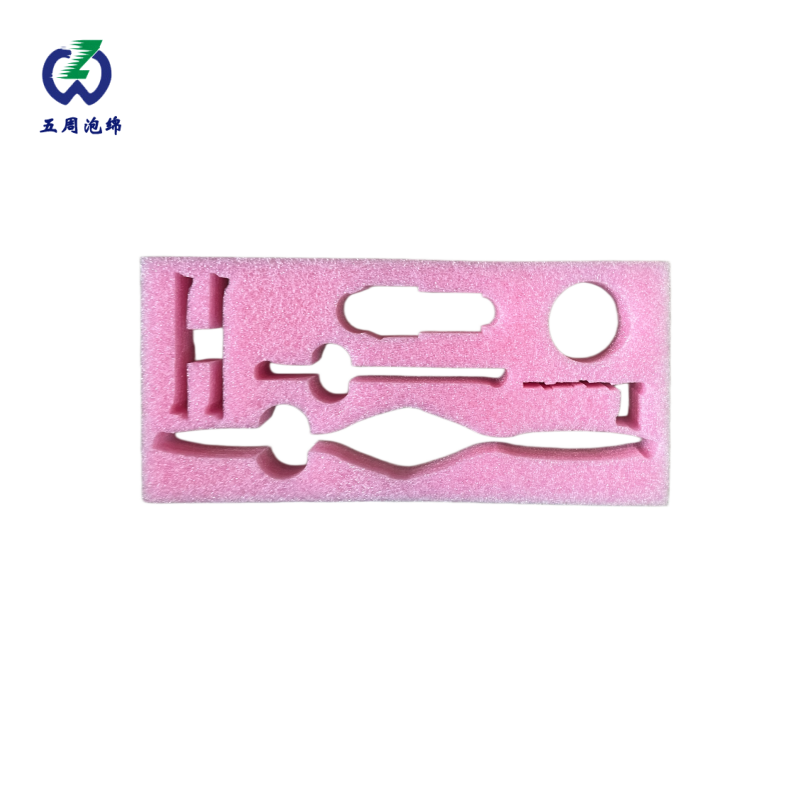  粉色異形多槽珍珠棉內(nèi)襯：復(fù)雜工具套裝的精密收納方案